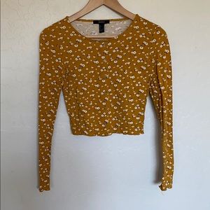 Cropped long sleeve forever 21 top